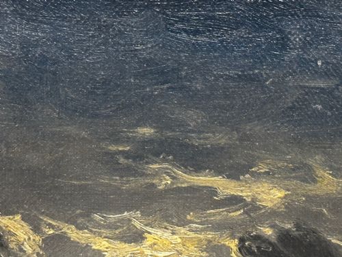 OIL PAINTING MARINE SHIP SAILING BY MOONLIGHT BY JOHN DAVIDSON LIDDELL - ADDITIONAL PHOTO 21