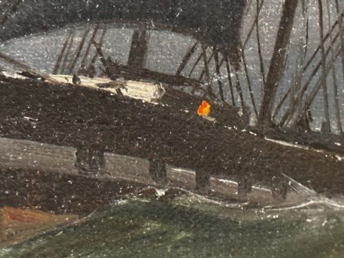 OIL PAINTING MARINE SHIP SAILING BY MOONLIGHT BY JOHN DAVIDSON LIDDELL - ADDITIONAL PHOTO 26