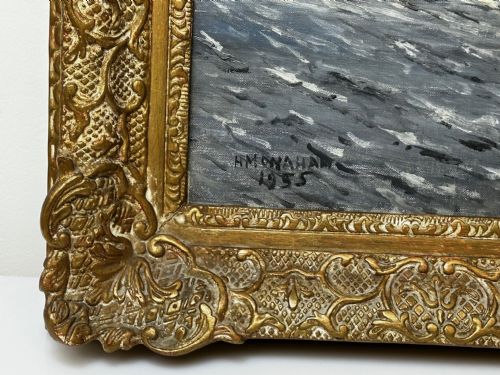 OIL PAINTING BRENT GEESE BRANCASTER STAITHE WETLANDS BY HUGH MONAHAN - ADDITIONAL PHOTO 6