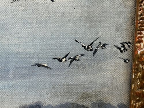OIL PAINTING BRENT GEESE BRANCASTER STAITHE WETLANDS BY HUGH MONAHAN - ADDITIONAL PHOTO 8