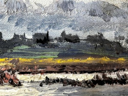 OIL PAINTING BRENT GEESE BRANCASTER STAITHE WETLANDS BY HUGH MONAHAN - ADDITIONAL PHOTO 21