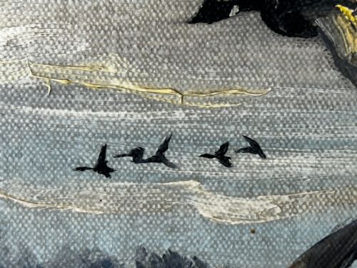 OIL PAINTING BRENT GEESE BRANCASTER STAITHE WETLANDS BY HUGH MONAHAN - ADDITIONAL PHOTO 25
