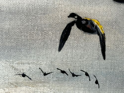 OIL PAINTING BRENT GEESE BRANCASTER STAITHE WETLANDS BY HUGH MONAHAN - ADDITIONAL PHOTO 26