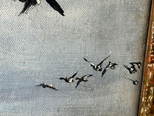 OIL PAINTING BRENT GEESE BRANCASTER STAITHE WETLANDS BY HUGH MONAHAN - ADDITIONAL PHOTO 27