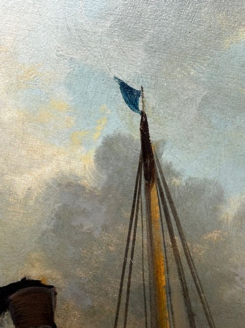 OIL PAINTING SHIP AGROUND RESCUE GOODWIN SANDS BY WILLIAM BROOME - ADDITIONAL PHOTO 22