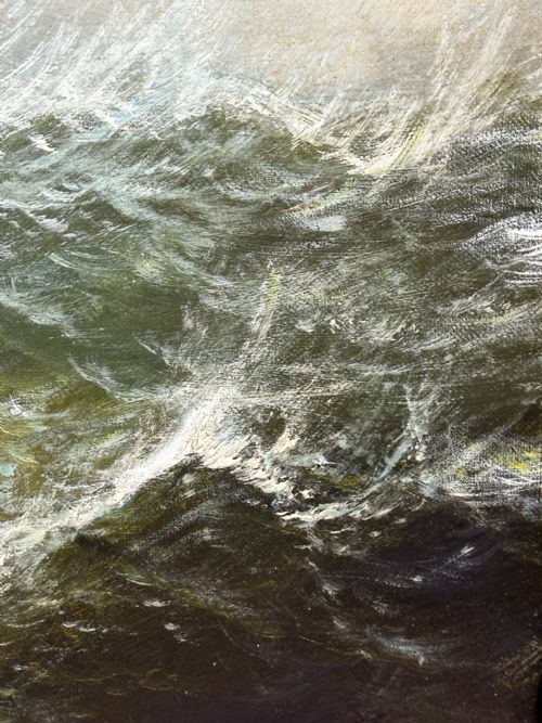 OIL PAINTING SHIP AGROUND RESCUE GOODWIN SANDS BY WILLIAM BROOME - ADDITIONAL PHOTO 25