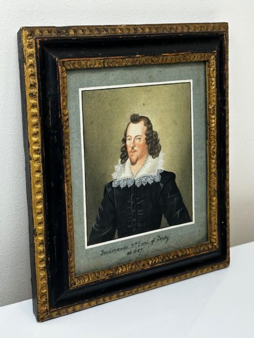 PAINTING FERDINANDO STANLEY 5TH EARL DERBY BY GEORGE PERFECT HARDING - ADDITIONAL PHOTO 3