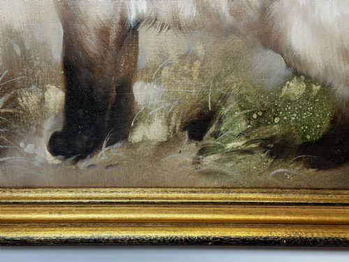 EARLY 20TH CENTURY OIL PAINTING PORTRAIT SIAMESE CAT ANIMAL C1920 - ADDITIONAL PHOTO 4