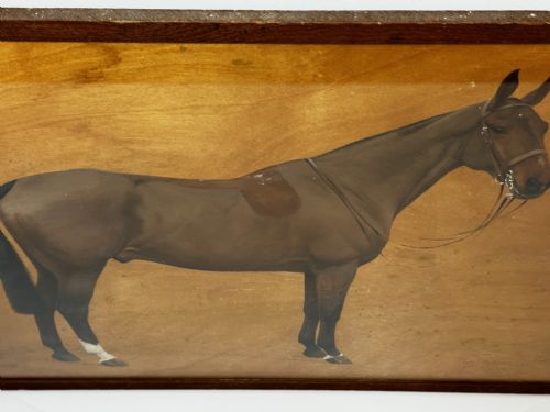 fig 6. Oil Painting Kim Bay Hunter Horse By Frances Mabel Hollams
