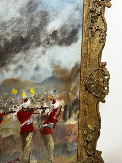 OIL PAINTING MILITARY BATTLE 2ND AFGHAN WAR BY FRANCIS RUSSELL FLINT - ADDITIONAL PHOTO 5
