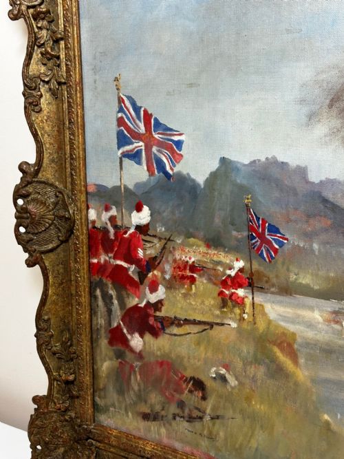 OIL PAINTING MILITARY BATTLE 2ND AFGHAN WAR BY FRANCIS RUSSELL FLINT - ADDITIONAL PHOTO 6