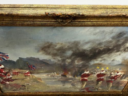 OIL PAINTING MILITARY BATTLE 2ND AFGHAN WAR BY FRANCIS RUSSELL FLINT - ADDITIONAL PHOTO 9