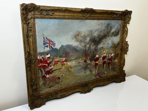 OIL PAINTING MILITARY BATTLE 2ND AFGHAN WAR BY FRANCIS RUSSELL FLINT - ADDITIONAL PHOTO 12