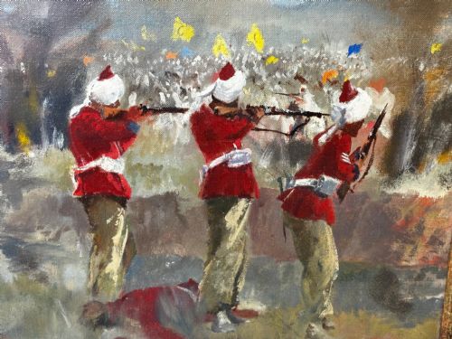 OIL PAINTING MILITARY BATTLE 2ND AFGHAN WAR BY FRANCIS RUSSELL FLINT - ADDITIONAL PHOTO 14