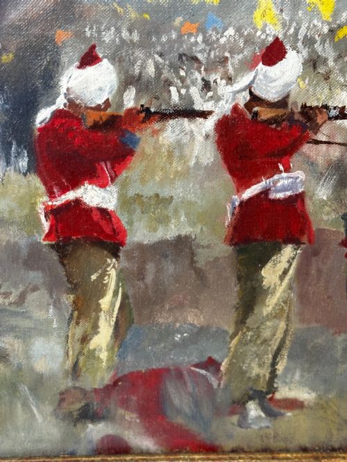 OIL PAINTING MILITARY BATTLE 2ND AFGHAN WAR BY FRANCIS RUSSELL FLINT - ADDITIONAL PHOTO 16