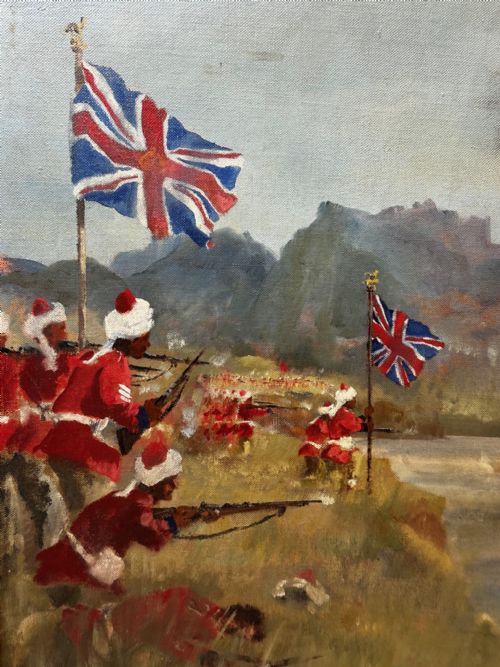 OIL PAINTING MILITARY BATTLE 2ND AFGHAN WAR BY FRANCIS RUSSELL FLINT - ADDITIONAL PHOTO 26