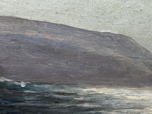 19TH CENTURY OIL PAINTING SUMMER MORNING SPANISH HEAD ISLE OF MAN - ADDITIONAL PHOTO 16