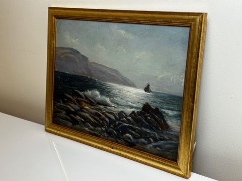 19TH CENTURY OIL PAINTING SUMMER MORNING SPANISH HEAD ISLE OF MAN - ADDITIONAL PHOTO 25