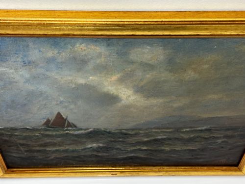 19TH CENTURY OIL PAINTING SPRING BREEZE GARWICK BAY ISLE OF MAN - ADDITIONAL PHOTO 5