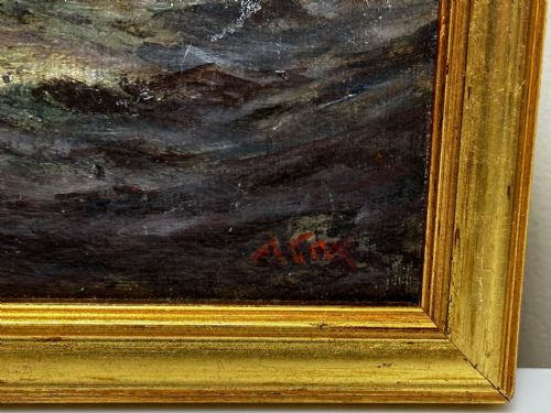 19TH CENTURY OIL PAINTING SPRING BREEZE GARWICK BAY ISLE OF MAN - ADDITIONAL PHOTO 7