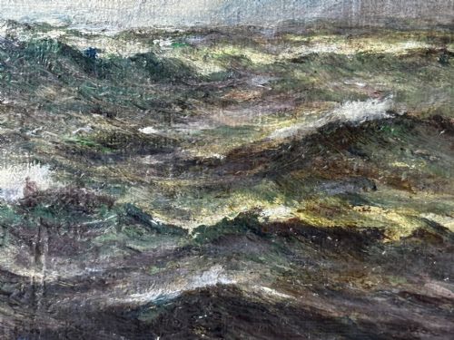 19TH CENTURY OIL PAINTING SPRING BREEZE GARWICK BAY ISLE OF MAN - ADDITIONAL PHOTO 12