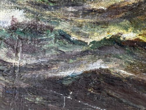 19TH CENTURY OIL PAINTING SPRING BREEZE GARWICK BAY ISLE OF MAN - ADDITIONAL PHOTO 14