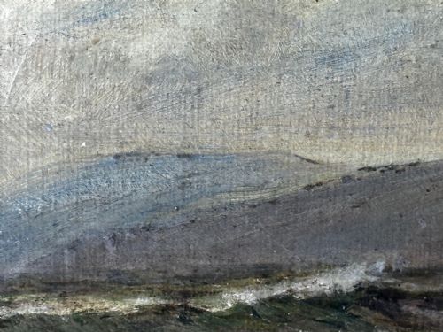 19TH CENTURY OIL PAINTING SPRING BREEZE GARWICK BAY ISLE OF MAN - ADDITIONAL PHOTO 17