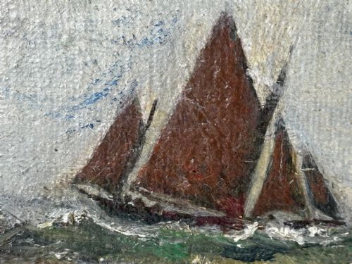 19TH CENTURY OIL PAINTING SPRING BREEZE GARWICK BAY ISLE OF MAN - ADDITIONAL PHOTO 23