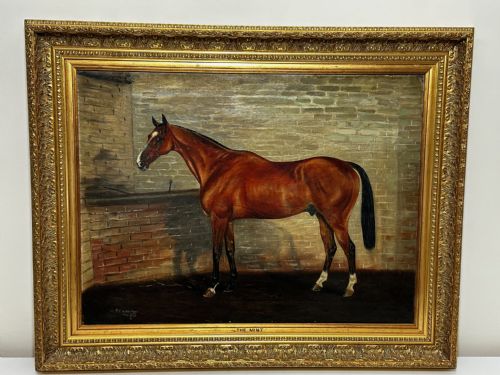 PAINTING THE MINT STALLION SIRE MANNER OF SIR ALFRED MUNNINGS - ADDITIONAL PHOTO 1