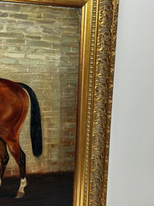 PAINTING THE MINT STALLION SIRE MANNER OF SIR ALFRED MUNNINGS - ADDITIONAL PHOTO 3