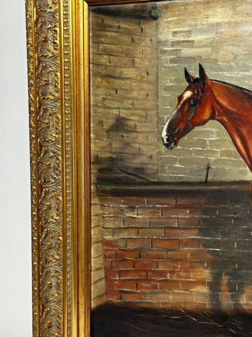 PAINTING THE MINT STALLION SIRE MANNER OF SIR ALFRED MUNNINGS - ADDITIONAL PHOTO 5