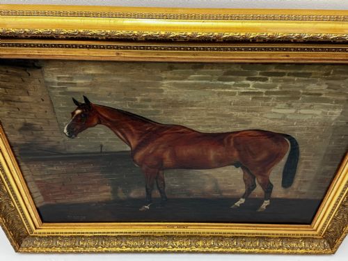 PAINTING THE MINT STALLION SIRE MANNER OF SIR ALFRED MUNNINGS - ADDITIONAL PHOTO 12