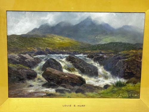 VICTORIAN OIL PAINTING THE GLEN SLIGACHAN SKYE SCOTLAND LOUIS BOSWORTH HURT - ADDITIONAL PHOTO 4