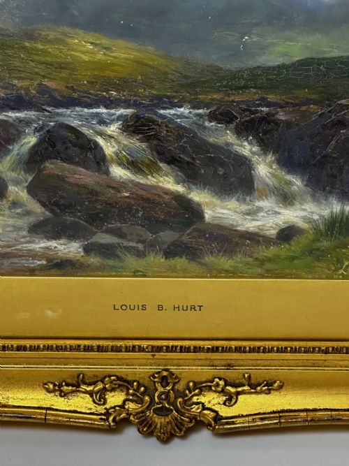 VICTORIAN OIL PAINTING THE GLEN SLIGACHAN SKYE SCOTLAND LOUIS BOSWORTH HURT - ADDITIONAL PHOTO 8