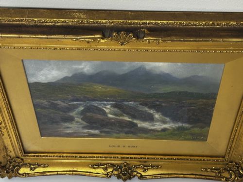 VICTORIAN OIL PAINTING THE GLEN SLIGACHAN SKYE SCOTLAND LOUIS BOSWORTH HURT - ADDITIONAL PHOTO 9