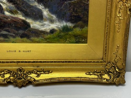 VICTORIAN OIL PAINTING THE GLEN SLIGACHAN SKYE SCOTLAND LOUIS BOSWORTH HURT - ADDITIONAL PHOTO 10
