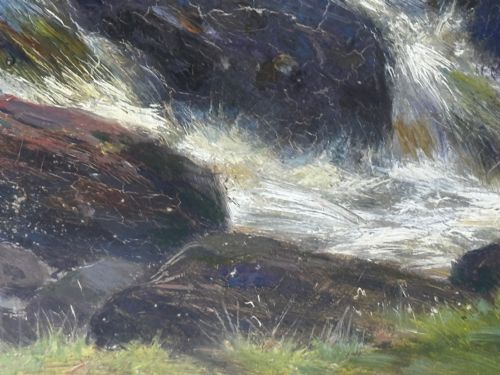 VICTORIAN OIL PAINTING THE GLEN SLIGACHAN SKYE SCOTLAND LOUIS BOSWORTH HURT - ADDITIONAL PHOTO 15