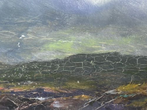 VICTORIAN OIL PAINTING THE GLEN SLIGACHAN SKYE SCOTLAND LOUIS BOSWORTH HURT - ADDITIONAL PHOTO 17