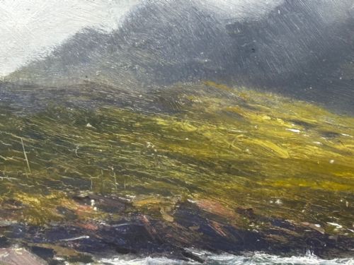 VICTORIAN OIL PAINTING THE GLEN SLIGACHAN SKYE SCOTLAND LOUIS BOSWORTH HURT - ADDITIONAL PHOTO 21