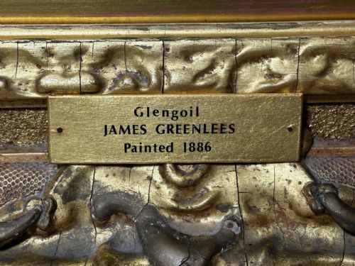 HUGE VICTORIAN OIL PAINTING HIGHLANDS GLEN GOIL BY JAMES GREENLEES - ADDITIONAL PHOTO 7