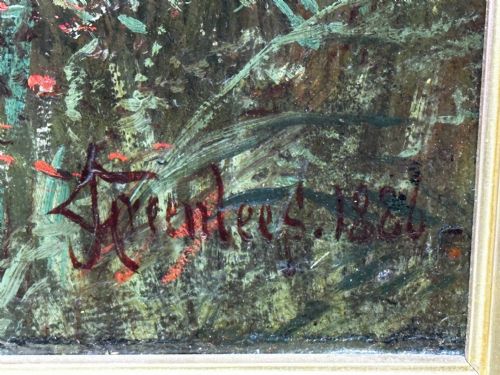 HUGE VICTORIAN OIL PAINTING HIGHLANDS GLEN GOIL BY JAMES GREENLEES - ADDITIONAL PHOTO 16