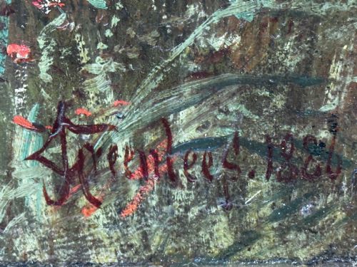 HUGE VICTORIAN OIL PAINTING HIGHLANDS GLEN GOIL BY JAMES GREENLEES - ADDITIONAL PHOTO 17