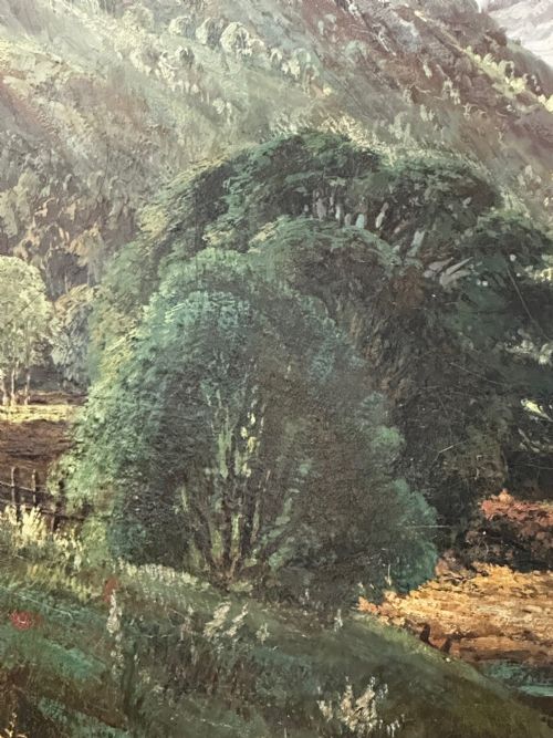 HUGE VICTORIAN OIL PAINTING HIGHLANDS GLEN GOIL BY JAMES GREENLEES - ADDITIONAL PHOTO 25