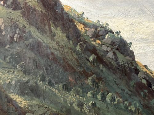 HUGE VICTORIAN OIL PAINTING HIGHLANDS GLEN GOIL BY JAMES GREENLEES - ADDITIONAL PHOTO 27