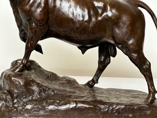19TH CENTURY BRONZE SCULPTURE PRIZED BULL BY ISIDORE JULES BONHEUR - ADDITIONAL PHOTO 10