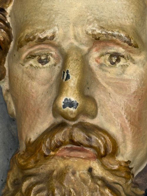 VICTORIAN CHARLES DICKENS PORTRAIT WALL SCULPTURE - ADDITIONAL PHOTO 8