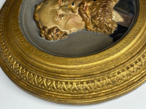VICTORIAN CHARLES DICKENS PORTRAIT WALL SCULPTURE - ADDITIONAL PHOTO 28