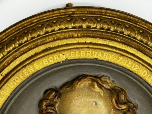 VICTORIAN CHARLES DICKENS PORTRAIT WALL SCULPTURE - ADDITIONAL PHOTO 29