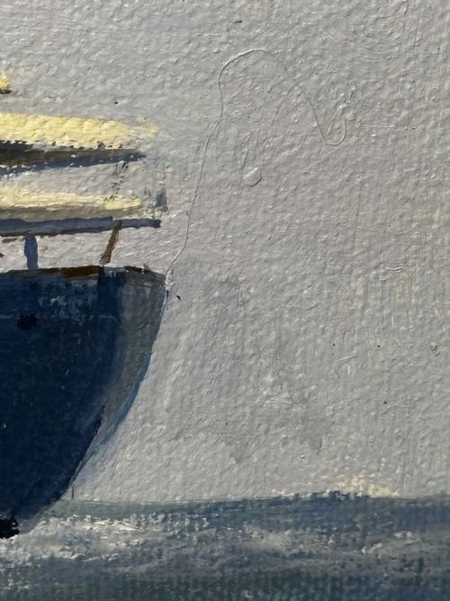 OIL PAINTING MS ACHILLE LAURO SHIP BY WILLIAM ERIC THORP - ADDITIONAL PHOTO 24
