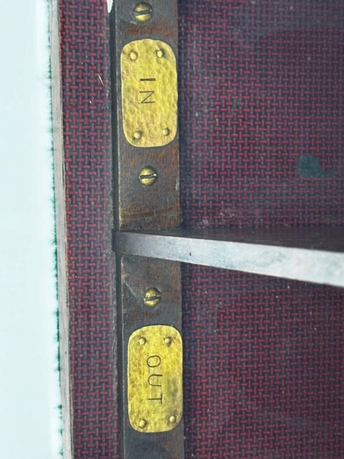 19TH CENTURY PUGIN DESIGN PRIVATE CHAPEL TIGER OAK LETTER BOX WITH KEY - ADDITIONAL PHOTO 24